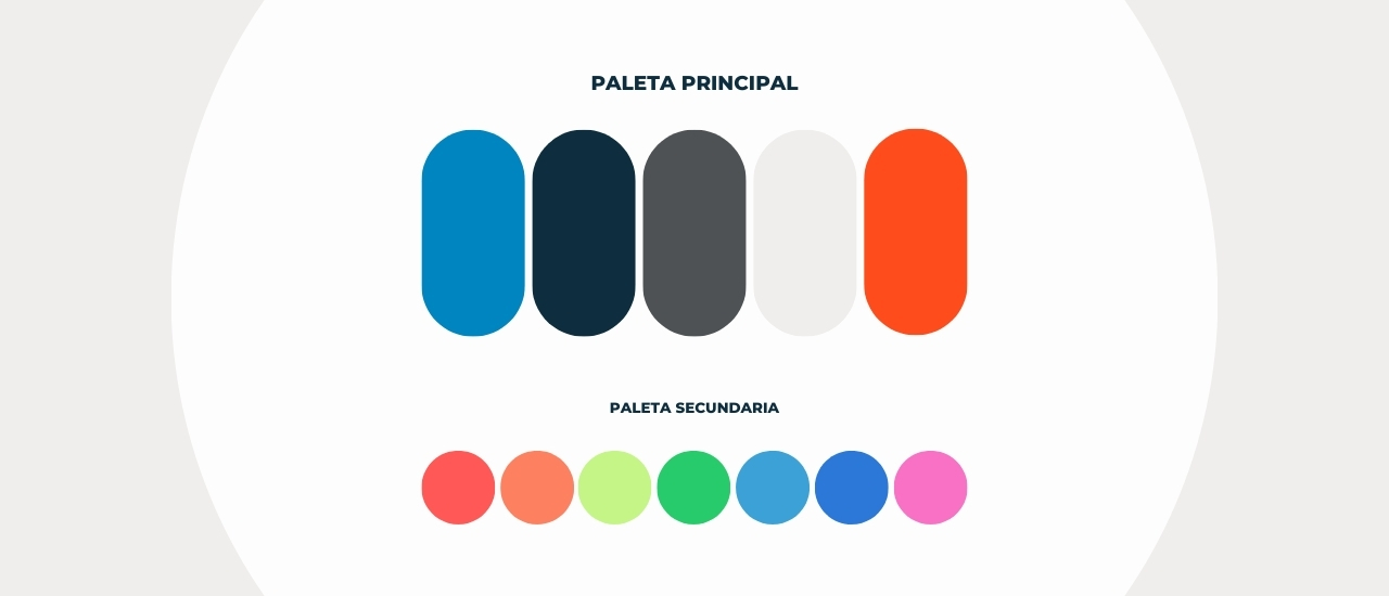 Paleta de colores del nuevo branding de Onlera