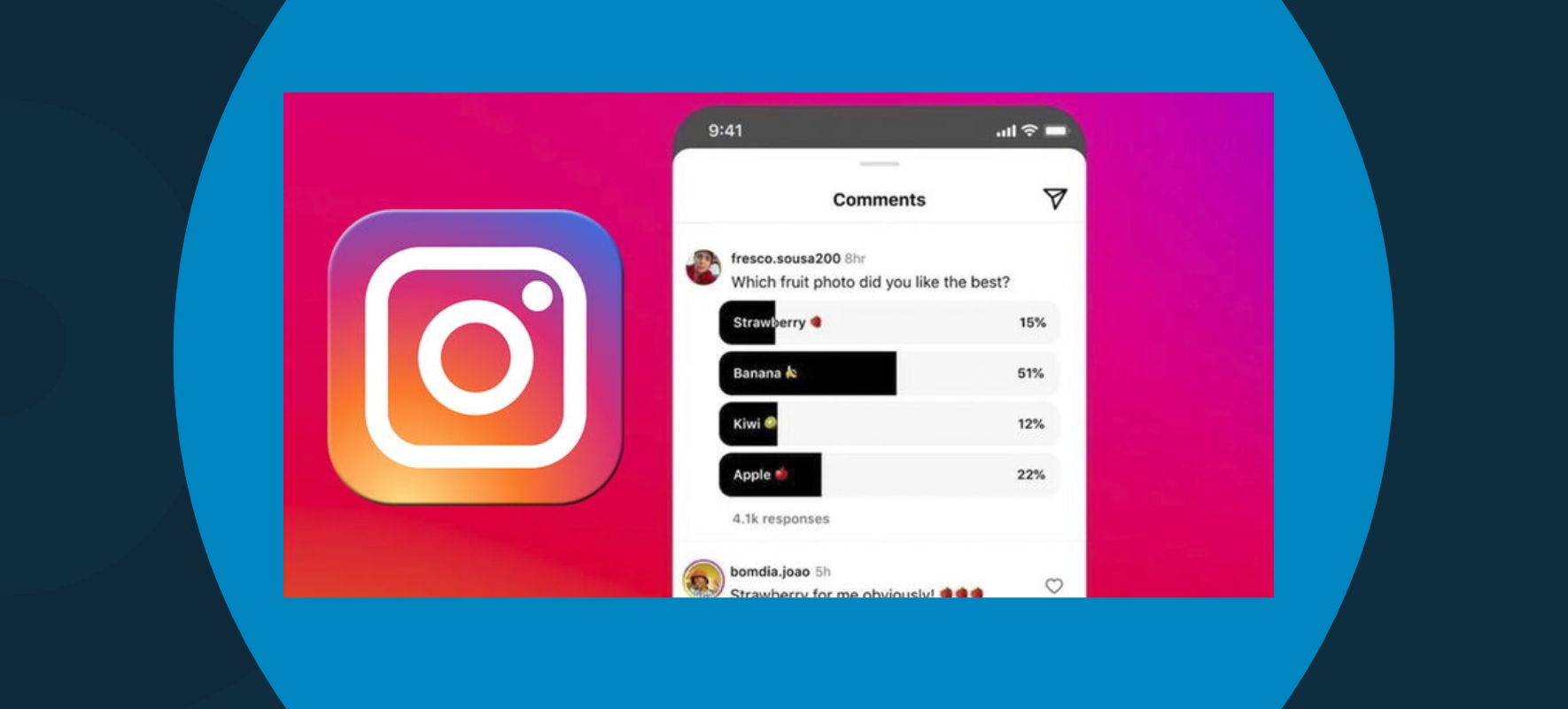 ¿Cómo se ven las encuestas en comentarios de Instagram?