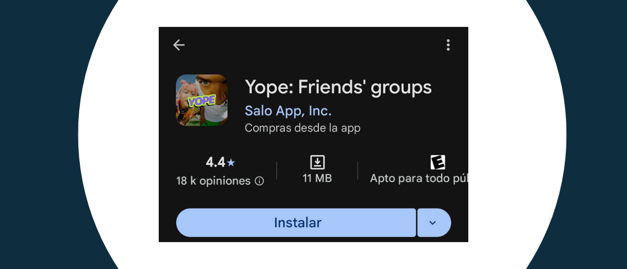 reseñas en playstore de Yope